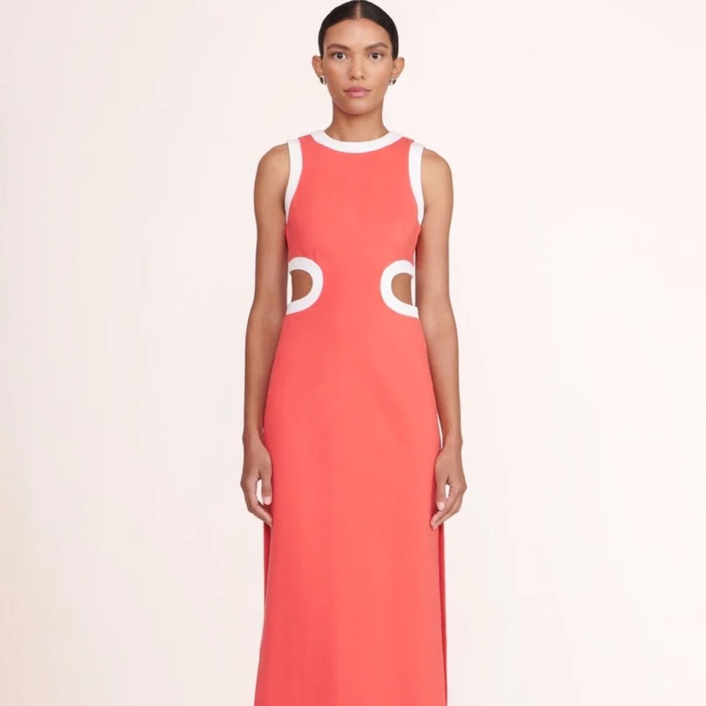 Staud Dolce Dress in Hibiscus - XS